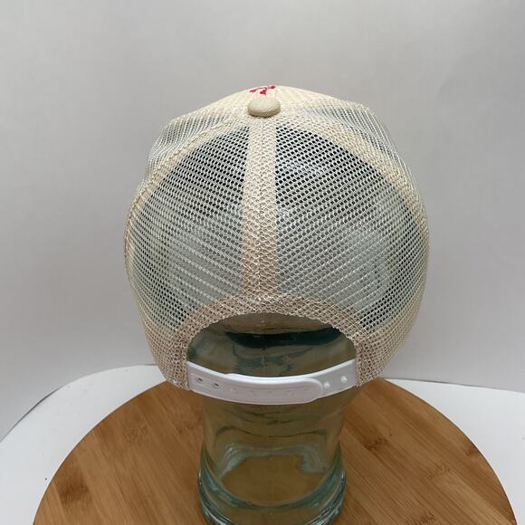 Straw Snapback Mesh Trucker Hat Pink Flamingo Print - Picture 3 of 6